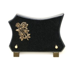 Pompes Funèbres Grosso : Plaque granit roses noir