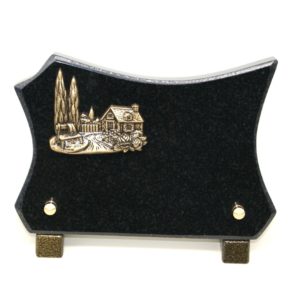 Pompes Funèbres Grosso : Plaque granit village noir