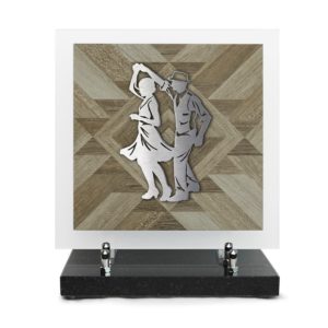 Pompes Funèbres Grosso : Plaque grès cérame 24X24CM danseurs