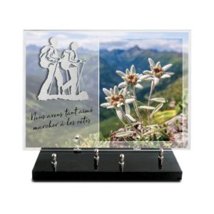 Pompes funèbres Grosso : Plaque imprimée 25X35 motif randonneur