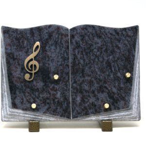 Pompes Funèbres Grosso : Plaque livre clé de sol MB