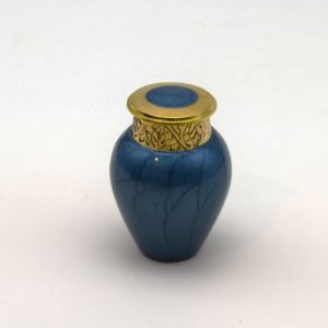 Pompes Funèbres Grosso : Reliquaire laiton bleu