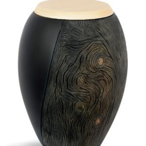 Pompes Funèbres Grosso : Satori urne résine marron Ø20X26cm