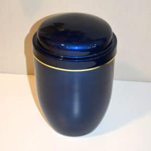 Pompes Funèbres Grosso :Urne alu bleu Ø16 x H25