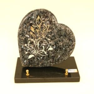 Pompes Funèbres Grosso : Coeur 20X20 Fleurs sur socle