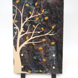 Pompes Funèbres Grosso : Plaque arbre couleur 20X30