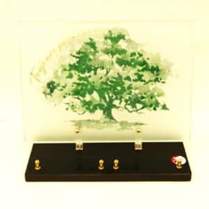Pompes Funèbres Grosso : Plaque verre arbre 25X35