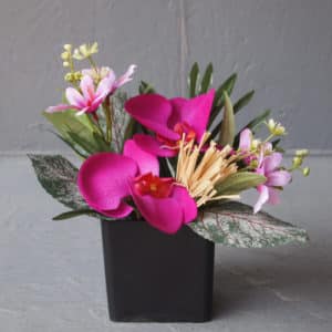 Coupe Carré Déco orchidée Fushia