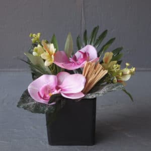 Pompes Funèbres Grosso : Coupe Carré Déco orchidée Parme