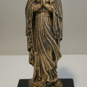 Pompes Funèbres Grosso : Vierge de Lourdes bronzée 40cm sur socle